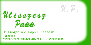 ulisszesz papp business card